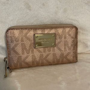 Michael Kors rose gold wallet!